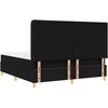 Kiemas lova su LED juostelėmis Juoda 180 x 200 cm audinys