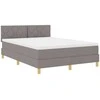 LED Čiužinio Lova su LED juostelėmis Taupe 160 x 200 cm audinys