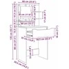 Miegamojo persirengimo stalai Sonoma ąžuolas 80 x 39,6 x 135 cm