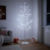 Mikro beržo Kalėdų eglutė Balta 150 cm Plienas 360 LED