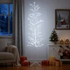 Mikro beržo Kalėdų eglutė Balta 47 x 210 cm Plienas 567 LED