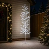 Mikro beržo Kalėdų eglutė Balta 47 x 210 cm Plienas 567 LED