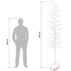 Mikro beržo Kalėdų eglutė Balta 47 x 240 cm Plienas 675 LED
