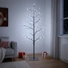 Mikro beržo Kalėdų eglutė Juoda 120 cm Plienas 279 LED