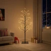 Mikro beržo Kalėdų eglutė Juoda 150 cm Plienas 360 LED
