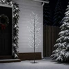 Mikro beržo Kalėdų eglutė Juoda 180 cm Plienas 459 LED