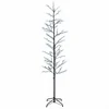 Mikro beržo Kalėdų eglutė Juoda 47 x 210 cm Plienas 567 LED