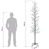 Mikro beržo Kalėdų eglutė Juoda 47 x 240 cm Plienas 675 LED
