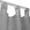 Mikro satino užuolaidos su kilpomis, 2 vnt., 140x225 cm, pilkos