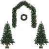 Mini kalėdinių eglučių rinkinys 120 cm PVC Žalia