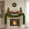 Mini kalėdinių eglučių rinkinys 45 cm 125 LED Šilta balta