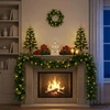 Mini kalėdinių eglučių rinkinys 60 cm 125 LED Šilta balta