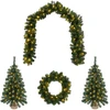 Mini kalėdinių eglučių rinkinys 60 cm 125 LED Šilta balta PVC