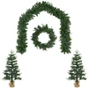 Mini kalėdinių eglučių rinkinys 60 cm PVC ir PE Žalia