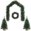 Mini kalėdinių eglučių rinkinys 90 cm PVC Žalia