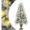 Mini apsnigta Kalėdų eglutė 120 cm 100 LED Šilta balta PVC