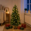 Mini Kalėdų medis 120 cm 100 LED Šilta balta PVC ir PE Žalia