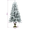 Mini apsnigta Kalėdų eglutė 120 cm PVC Žalia ir balta