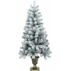 Mini apsnigta Kalėdų eglutė 120 cm PVC Žalia ir balta