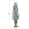 Mini Kalėdų medis 120 cm PVC ir PE Žalia ir balta