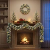 Mini kalėdinių eglučių rinkinys 45 cm 125 LED Šilta balta PVC