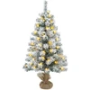 Mini Kalėdų medis 45 cm 25 LED Šilta balta PVC Žalia ir balta