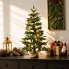 Mini Kalėdų medis 45 cm 25 LED Šilta balta PVC ir PE Žalia