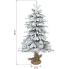 Mini Kalėdų medis 45 cm PVC ir PE Žalia ir balta
