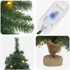Mini Kalėdų medis 60 cm 25 LED Šilta balta PVC Žalia