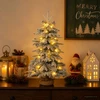 Mini apsnigta Kalėdų eglutė 60 cm 25 LED Šilta balta PVC ir PE