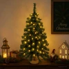 Mini Kalėdų medis 60 cm 25 LED Šilta balta PVC Žalia