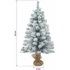 Apsnigta mini kalėdų eglutė 60 cm PVC Žalia ir balta