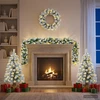 Mini kalėdinių eglučių rinkinys 90 cm 175 LED Šilta balta PVC