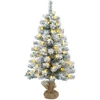 Mini Kalėdų eglutė, apsnigta 90 cm 50 LED Šilta balta PVC