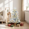 Mini Kalėdų medis 90 cm 50 LED Šilta balta PVC ir PE