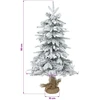 Mini Kalėdų medis 90 cm PVC ir PE Žalia ir balta