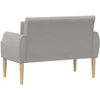 Sofa Minkštas kampas su mygtukų apmušalais Šviesiai pilka Bouclé