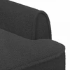 Sofa Minkštas kampas su mygtukų apmušalais Tamsiai pilka Bouclé