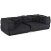 Dvivietė modulinė sofa, antracito spalvos, 140x70x36, audinys
