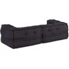 Dvivietė modulinė sofa, antracito spalvos, 140x70x36, audinys