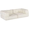 Dvivietė modulinė sofa, kreminės spalvos, 140x70x36, audinys
