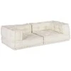 Dvivietė modulinė sofa, kreminės spalvos, 140x70x36, audinys