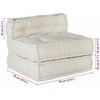 Modulinė sofa, kreminės spalvos, 70x70x54 cm, audinys