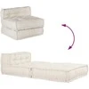 Modulinė sofa, kreminės spalvos, 70x70x54 cm, audinys