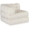Modulinė sofa, kreminės spalvos, 70x70x54 cm, audinys