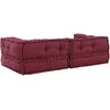 Dvivietė modulinė sofa, kaštoninės spalvos, 140x70x36, audinys