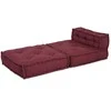 Modulinė sofa, kaštoninės spalvos, 70x70x54 cm, audinys