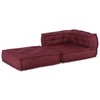 Modulinė sofa, kaštoninės spalvos, 70x70x54 cm, audinys