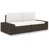 Modulinė dvivietė sofa, rudos spalvos, poliratanas