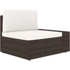 Modulinė dvivietė sofa, rudos spalvos, poliratanas